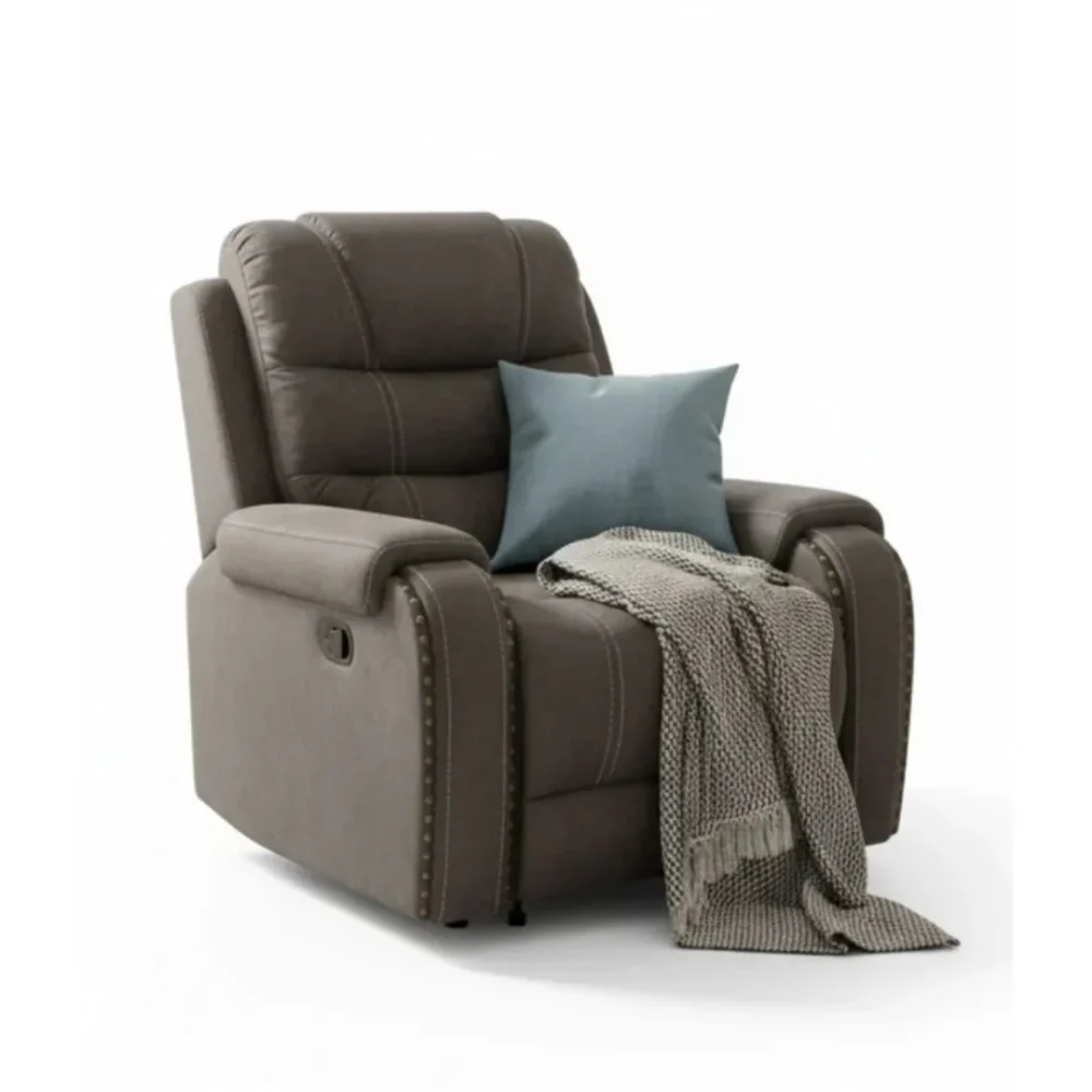 Berger Reclinable y Mecedor Gris Moderno Verona