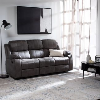 SOFA RECLINABLE 3 CUERPOS OSORNO GRIS