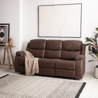 SOFA RECLINABLE 3 CUERPOS OSORNO CAFÉ