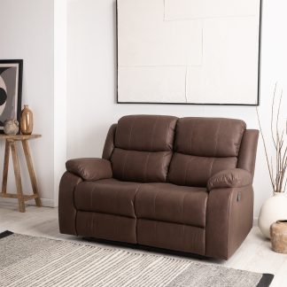 SOFA RECLINABLE 2 CUERPOS OSORNO CAFÉ